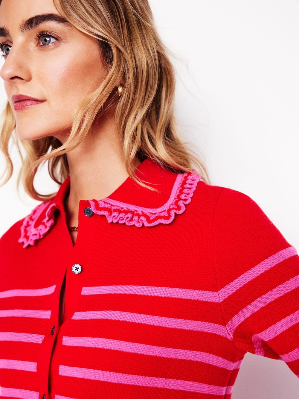 Boden Jessie Collared Cardigan Size Medium NWT - Picture 3 of 11